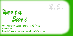 marta suri business card